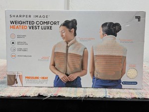 Sharper Image Pain Relief Weighted Comfort Heated Vest Luxe