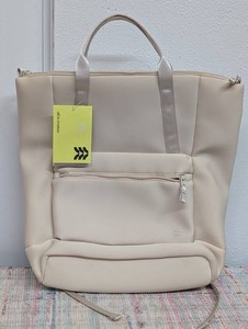 Faux Neoprene Tote Backpack - All In Motion Cream Water Repellent, 16