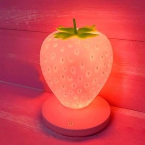 New Fun Day Strawberry Fruit Lamp 6.7h x 5.3 w x 5.3 d - 7 Changing Colors