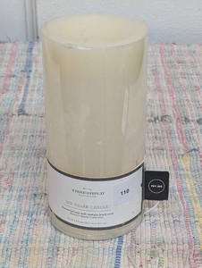 8 x 4 LED Flameless Black Wick Candle Cream - Threshold Wax, Home Decor, No Flame
