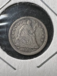 1853 WARROWS US HALF DIME