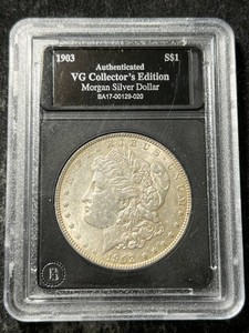 1903 US MORGAN SILVER DOLLAR SLABBED VG