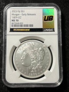 1 TROY OZ .999 FINE SILVER 2023 FIJI �1879 CC� ROUND NGC MS70