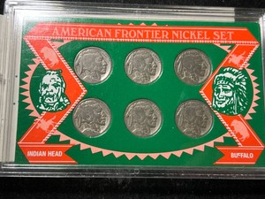 AMERICAN FRONTIER 6 COIN BUFFALO NICKEL SET