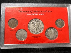 TREASURY OF AMERICAN COINS MISS LIBERTY SERIES 5 COIN SET