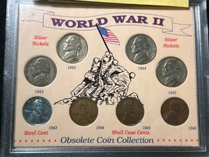 WORLD WAR II 8 COIN OBSOLETE COLLECTION
