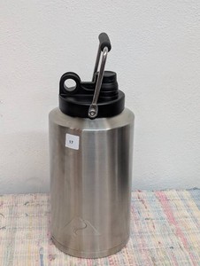 Ozark Trail 1 Gallon Stainless Steel Vacuum Insulated Water Jug with Handle & Flip Spout, 128 Oz, Keeps Cold & Hot, Silver