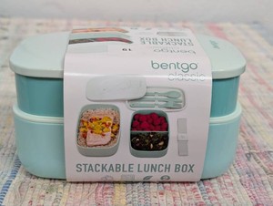 Bentgo Classic All-in-One Stackable Lunch Box Container with Built in Flatware - Coastal Aqua