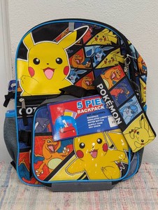 Pokemon Kids 5-Piece 16 Backpack Set with Lunch Bag