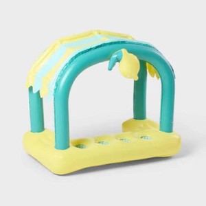 Sun Squad Lemonade Cabana Inflatable Pool Float 4.1 Long w Serving Station