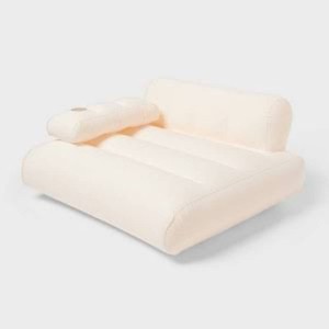 No Pump Included Inflatable Chair - Matte White - Sun Squad Inflatable Furniture, 176 lb Capacity