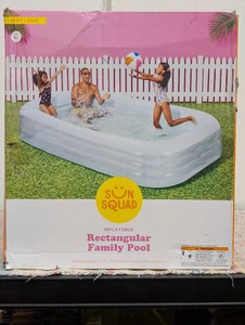 10 x 6 Deluxe Rectangular Family Pool Blue - Sun Squad Inflatable PVC Kit