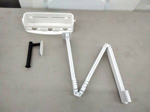 Lot of Bathroom & Window Hardware �� Shower Caddy, Black Toilet Paper Holder & 2 Folding Curtain Rod Holders �� New