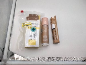 Lot of 3 e.l.f. Cosmetics �� Whoa Glow SPF 30, Halo Glow Liquid Filter & Hydrating Camo Concealer �� New (Salvage)