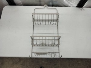 Hanging Shower Caddy �� 2-Tier Wire Basket Organizer with Soap Dish & Hooks �� Satin Nickel Finish
