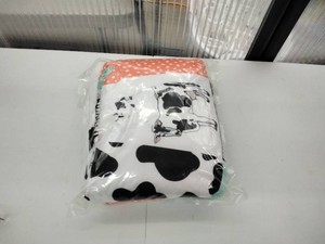 Multifunction Blanket �� Farmhouse Cow Print Throw �� Coral, Mint & BlackWhite Patchwork �� New in Package