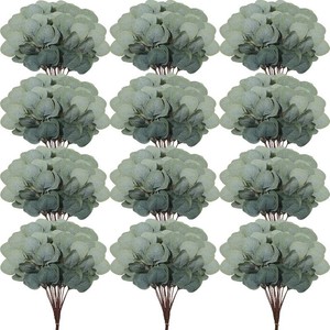 $27 Taiyin 70 Pieces Artificial Eucalyptus Leaves for Wedding Eucalyptus Leaves Stems Decor Greenery Faux Green Stems for Wedding Centerpiece Floral Home Decor, 11 Inches