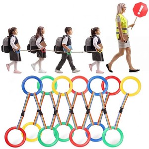 $27 Reginary 16 Pcs Toddlers Walking Ropes Preschool Walking Rope for Kids Colorful Line Safety Loops Detachable Transition for Childrens School Kindergarten Outdoor Supplies Wrist Leashes