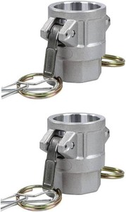2 pcs Aluminum Camlock (1 part D) Cam & Groove Hose Fittings, cam Lock Fittings Female Coupler x Female NPT Thread cam Lock Fittings camlock Coupling (1)