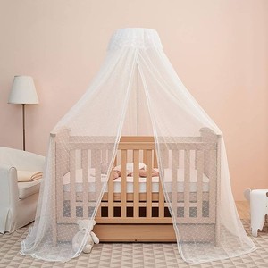 $30 Baby Bed Canopy with Adjustable Clip-on Stand Baby Crib Cot Net Tent Hanging Dome Curtain Netting See Through Mesh Bed Cover Net Stand Rod (missing pieces)