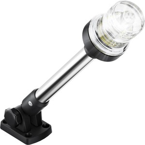 12 Inches Anchor Light Stern Light, White Navigation Lights for Boats LED Waterproof IP67, Fold Down Rear Boat Lights for Marine, Pontoon, Jon Boat, Small Boats (12-24V)