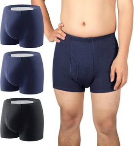 $62 Carer Incontinence Underwear for Men Washable Incontinence Boxer Briefs 3 Pack Leak Proof Underwear for Men Cotton Reusable Incontinence Underwear with Extended Pad Front & Rear 280ML (4X-Large)