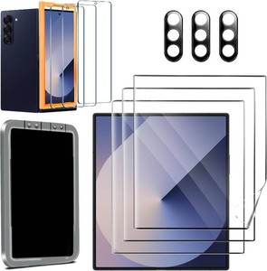 Ferilinso 3 Pack Inside Screen Protector for Samsung Galaxy Z Fold 6, with 9H Tempered Glass Back&Camera Lens Protectors, Military-Grade Shatterproof, Ultra HD, Case Friendly