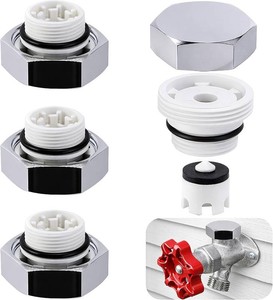 4 Pack Vacuum Breakers Outside Faucet, Stainless Steel Vacuum Breaker Repair Kit Vac-Vbk-X1B, Vacuum Breaker Replacement for Traditional Anti Siphon Frost Free Sillcock Valves