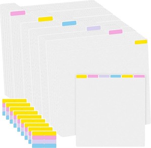 $30 Qilery 36 Pcs 12 x 12 Inch Scrapbook Paper Storage with 4872 Sticky Index Tabs Paper Storage Organizer Dividers with Tabs for Vinyl Cardstock File Photo
