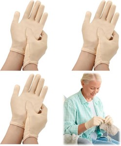 Chicingyou 3 Pairs Elderly Skin Thin Protector Gloves Full Finger Protective Gloves Bruise Abrasion Protective Cover Bruising