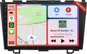 $58 Car Radio Stereo for Honda CRV 2007 2008 2009 2010 2011, Wireless Apple Carplay and Android Auto, 9 Touch Screen Car Radio with BluetoothFMAMRDSSWC