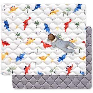 $28 Odorless Premium Foam Baby Play Mat 36 x 36, Soft Microfiber Fabric Crawling Mat for Floor- Comfortable and Hypoallergenic, Non-Slip Cushioned Floor Playpen mat for Infants,Babies,Toddlers