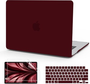 B BELK for MacBook Air 13 inch Case M5 2026 2025-2022 M4 M3 M2, Marsala Red  A3449 A3240 A3113 A2681, Plastic Hard Shell for MacBook Air 13.6 inch Case with Keyboard Cover & Screen Protector
