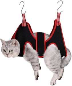 Cat Grooming Hammock Harness for Small Dogs,Pet Hammock Restraint Bag,Dog Grooming Sling for Trimming Nail and EarEye Care(XS Size,6.5) (missing one hook)