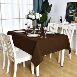 Brown Square Tablecloth Waterproof Table Cloth, 60 x 60 inch  Stain Resistant Wrinkle Free Rectangle Table Cloth Polyester Wipeable Rectangular Table Cover for Party, Banquet, Wedding