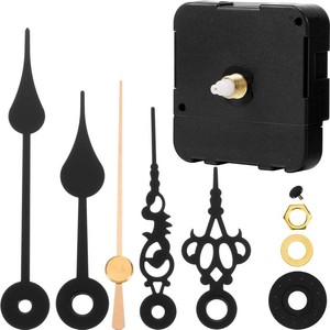 Hicarer Battery Operated Clock Movement Mechanism DIY Replacement Replacement with 2 Pairs of Short Needles (Shaft Length 45 Inch20mm)
