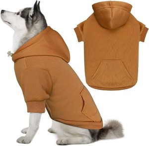 Dog Sweaters for Large Dogs Dog Hoodie Sweater Solid Soft Brushed FleeceClothes Sweatshirt with Pocket( BLACK COLOR, SEE PHOTOS) SIZE XL