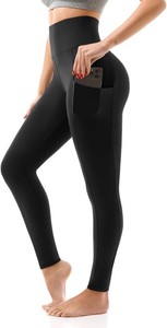 SINOPHANT High Waisted Leggings with Pockets Women, Full Length Capri Buttery Soft Stretchy Yoga Pants size SM