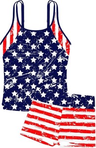 RAISEVERN Girls Swimsuit 2 Piece Bathing Suits for Teens Cute Summer Tankini Short for Size 8Y