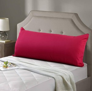 evolive 100% Cotton Body Pillow Cover 21x54, 300TC, Hidden Zipper (Red)  300-thread-count cotton offers a soft, smooth, breathable feel with a hidden zipper and easy machine-washable care.