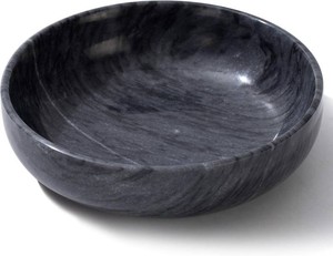 5.91 Large Decorative Marble Bowl for Home Decor, Key, Incense Burner, Smudge, Coffee Tables Centerpiece, Soap Serving (Black)