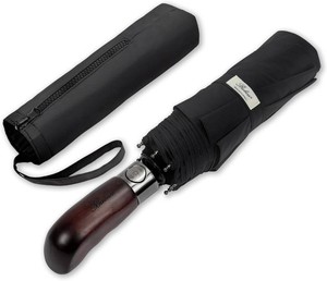$28 Balios Folding Umbrella Real Wood Handle Auto Open Close  Genuine handmade real wood handle with wind resistant vented double canopy and auto open close. Designed in London.
