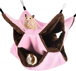 3 Tier Ferret Rat Hammock,Guinea Pig Cage Accessories,11.8x11.8 Inches,Pet Cage Hanging Bunkbed Hammock for Small Animals,Guinea Pig,Ferret,Kitten,Squirrel,Chinchilla,Rat,Parrot
