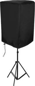15 Inch Outdoor Speaker Cover - Upright Speaker Protective Cover, Sunscreen Waterproof Audio Dust Protection Bag (Black)
