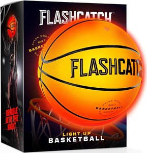 $31 FlashCatch Light Up Basketball - Glow in The Dark - Sports Gear Accessories Gifts for Boys 8-15 Year Old - Kids Teens Gift Birthday Ideas - Teen Boy Toys Ages 8 9 10 11 12 13 14 15 Outdoor Teenager
