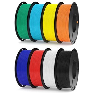 $40 ELEGOO 250g PLA Plus Filament Bundle 1.75mm, 8 Colors 3D Printer Filaments Dimensional Accuracy - 0.02mm, 8 Pack 250g Spool, BlackWhiteRedDark BlueOrangeYellowSky BlueSea Green
