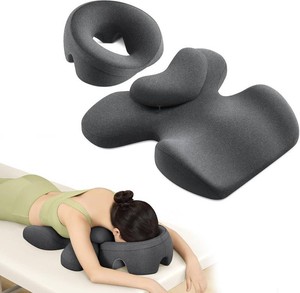 $49 Prone Massage Pillow, a Chest and face Support Sleep Pillow, is Suitable for Massage, SPA and Sleep. Face Down for Eye Surgery  After Surgery for Sleeping (Dark Grey)