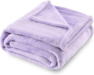 SOCHOW Flannel Fleece Blanket Throw Size, Lilac, 50x60 inches  All Season Super Soft Cozy Blanket for Bed or Couch