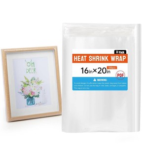 $25 Heat Shrink Bags, 100 Pieces 16x20 Heat Shrink Wrap for Book, Bath Bombs, Bags, Jars and Homemade DIY Projects