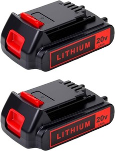 $37 20V 4.0Ah Battery for Black and Decker Lithium-Max Tools 2-Pack  High-Capacity Replacement Lithium-Ion Battery, Compatible with LBXR20 LBXR2020 LBX20 LBXR2520 LB2X4020 LB2XR20